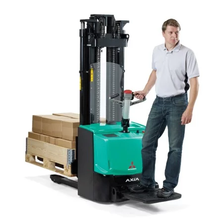 NEUWERTH Logistics SA - Mitsubishi Forklift Trucks - AXiA ES - SBP1xN2R - Pallet stacker NEUWERTH Logistics SA - Mitsubishi Forklift Trucks - AXiA ES - SBP1xN2R - Pallet stacker